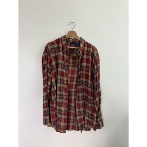 Vintage Backpacker Sportswear Flannel - Red Plaid - Cotton - XXL